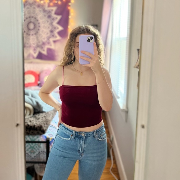 Velvet Burgundy Tank Top - Picture 3 of 3